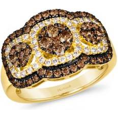 Brown - Engagement Rings Le Vian Nude Diamond & Chocolate Diamond Halo Cluster Ring 1-1/4 ct. t.w. 14k Gold No Color