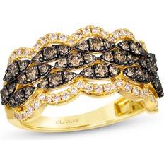 Brown - Engagement Rings Le Vian Mosaic Diamond Ring 1-1/6 ct tw 14K Honey Gold 7.0