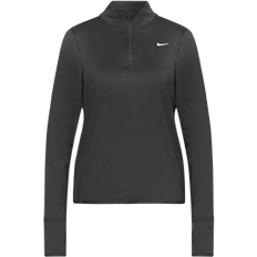 Dame - Høy krage T-skjorter Nike Swift Element Women's Uv Protection 1/4 Zip Running Top - Black