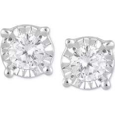Forever Grown Diamonds Stud Earrings - Silver/Diamonds