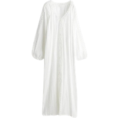 Midikjoler H&M Lace Detail Dress - White