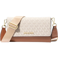 Beige - Damen Umhängetaschen Michael Kors Jet Set Large Smartphone Convertible Crossbody Bag - Vanilla