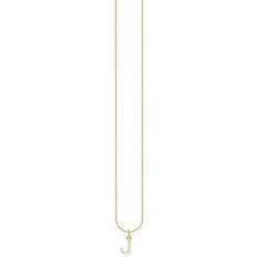 Damen - Weißgold Halsketten Thomas Sabo Kette mit Buchstaben-Anhänger Q vergoldetes Silber KE2256-414-14