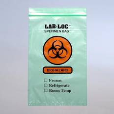 Packaging Materials on sale LK Packaging LAB20609GR Lab-Loc Reclosable 3-Wall Specimen Bags 6" x 9" Polyethylene, Green Tint