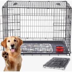 Arebos Foldable Dog Cage 42" XL