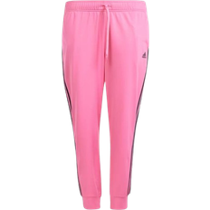 Sportswear Garment - Women Pants adidas Women's Sportswear Essentials Warm Up Slim Tapered 3-Stripes Track Pants (Plus Size) - Pulse Magenta/Black