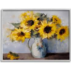 Stupell Traditional Sunflower Bouquet Gray Framed Art 20x16"