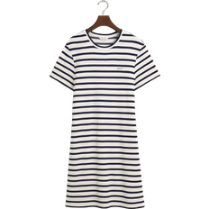 Gant Damen Kleider Gant Striped T-shirt Dress - Classic Blue