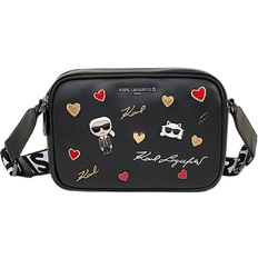 Karl Lagerfeld Handbags Karl Lagerfeld Embellished Hearts Maybelle Camera Crossbody Bag - Multi/Black