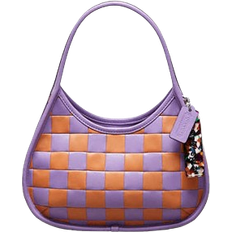 Coach Ergo Bag In Checkerboard Patchwork Upcrafted Leather - Iris/Faded Orange