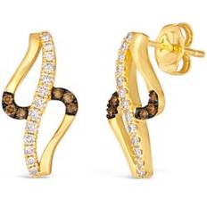 Brown - Gold Earrings Le Vian Nude Diamond & Chocolate Diamond Abstract Drop Earrings 1/3 ct. t.w. 14k Gold Honey Gold Earrings