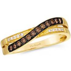 Brown - Engagement Rings Le Vian Chocolate Diamond & Nude Diamond Crossover Ring 1/4 ct. t.w. 14k Gold Honey Gold Ring