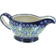 Blue Rose Pottery Seaside Swirl Gravy Sauce Boat