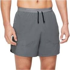 Nike Men's Stride Dri-FIT 5" Brief-Lined Running Shorts - Smoke Grey/Black