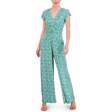 S Jumpsuits & Overalls Vince Camuto Women's Cap-Sleeve Wide-Leg Jumpsuit Green