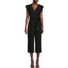 Tommy Hilfiger Women Jumpsuits & Overalls Tommy Hilfiger Flutter-Sleeve Cropped Jumpsuit Black