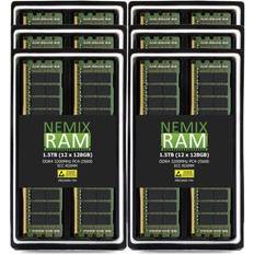 NEMIX RAM 1.5TB (12 x 128GB) DDR4 3200MHz PC4-25600 ECC RDIMM Compatible with THINKMATE XS8-24S3 Workstation