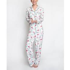 Hanes White Pajamas Hanes Women's Cardinal PJ Set, 1X Bird 1X
