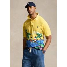 Men - Yellow Polo Shirts Polo Ralph Lauren Men's Big & Tall Graphic Mesh Shirt, Yellow, 3XLT 3XLT