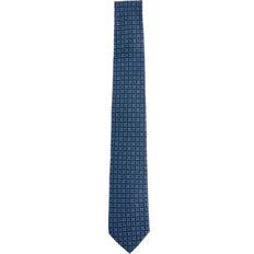 Ferragamo Men Ties Ferragamo Elegant Silkeslips Samling Blue ONE