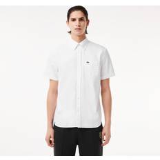 Lacoste White Shirts Lacoste Men's Short Sleeve Button-Down Oxford Shirt White