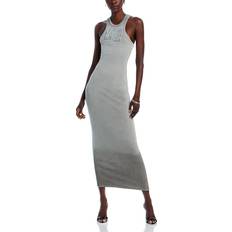 Alexander Wang Distressed Edge Maxi Dress - Light Grey