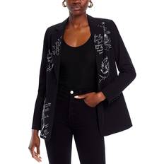 Polyester Blazers Karl Lagerfeld Paris Script Print Blazer