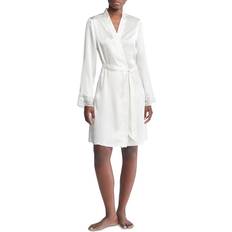 Calvin Klein Women Robes Calvin Klein Silk Lace Trim Robe Ivory