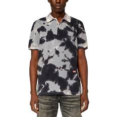 Diesel Cotton Polo Shirts Diesel Giac Slim Fit Printed Polo Shirt Black