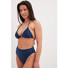 Blau - Damen Bikinihosen NA-KD Swimwear Bikini-Höschen mit hoher Taille Blue