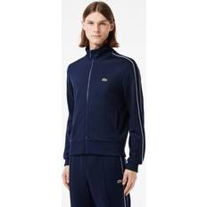 Lacoste Men Outerwear Lacoste Men's Paris Long Sleeve Zip-Front Logo Sweatshirt Navy Blue