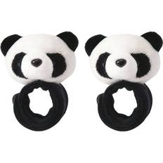 HOMEMAXS Cartoon Panda Slap Bracelets 2 Set - White/Black