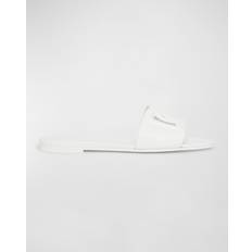 Dolce & Gabbana Slides Dolce & Gabbana Cut-Out DG Rubber Sandals WHITE