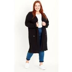 Avenue Women Cardigans Avenue CARDI BUTTON Black 26-28 26-28