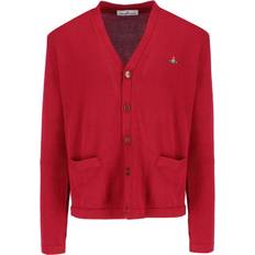 Red - Women Cardigans Vivienne Westwood Logo Cardigan