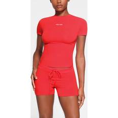 SKIMS Red Pants & Shorts SKIMS Short Red Cotton Jersey