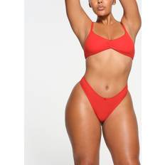 SKIMS Red Clothing SKIMS Picot Trim Thong Red Fits Everybody