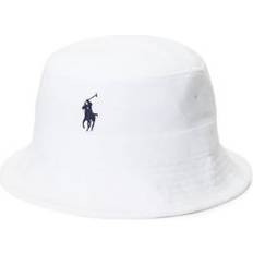 Polo Ralph Lauren White Headgear Polo Ralph Lauren Men's Cotton-Blend Terry Bucket Hat White L/XL