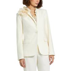 Mac Duggal Blazers Mac Duggal Classic Crepe Blazer Jacket with Flower