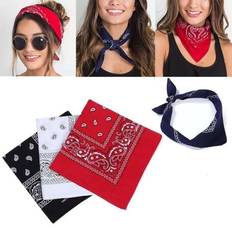 Skjerf & Sjal Otego 3-pack Bandana Paisley Svart, Röd, Vit 55x55