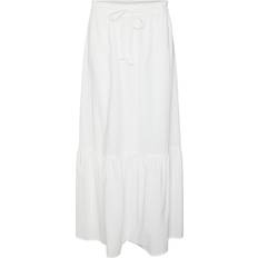 Hvite - Lange skjørt Vero Moda Pretty High Waist Long Skirt - White/Snow White