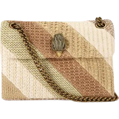 Textile Bags Kurt Geiger Mini Straw Kensington Bag - Tan Combination