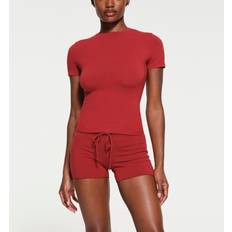 SKIMS Red Shorts SKIMS Short Red Cotton Jersey