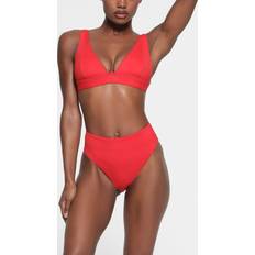 SKIMS Red Bikini Tops SKIMS Plunge Bikini Top Red Signature