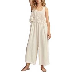 Jumpsuits & Overalls on sale Lucky Brand Women's Crochet Embroidered Jumpsuit, Whisper Wh