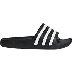 Adidas Junior Adilette Aqua Slides - Black/White