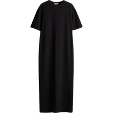 Baumwolle Kleider H&M T-shirt Dress - Black