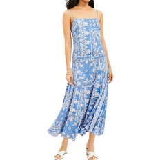 Bandana Print Slip Dress - Ultramarine