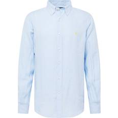 L Hemden Polo Ralph Lauren Custom Fit Linen Shirt - Blue Hyacinth