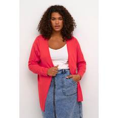 Røde Cardigans Kaffe Curve KCfarsia Cardigan Rot Größe für Damen